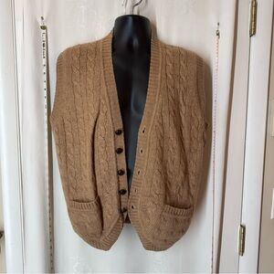 Vintage Robert Bruce Wool Cable Knit Sweater Vest